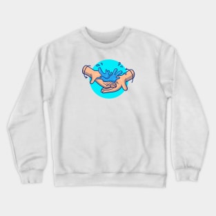 Washing hand cartoon 7 Crewneck Sweatshirt